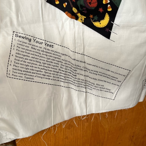 Cranston Leslie Beck Which Witch & The Who Halloween Vest Fabric Panels - Picture 8 of 13